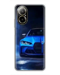 Чохол для Realme C67 з картинкою «Блакитна BMW M4»