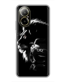 Чохол для Realme C67 з картинкою «BMW та лев»