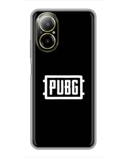 Чехол для Realme C67 с картинкой «Лого BMW — металлический блеск»