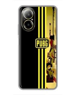 Чехол для Realme C67 с картинкой «PUBG — камуфляжный шлем»