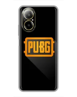 Чехол для Realme C67 с картинкой «PUBG — рамка лого»