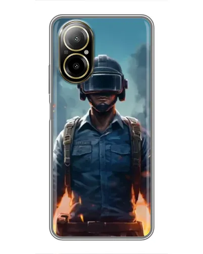Чехол для Realme C67 с картинкой «PUBG — реалистичный герой» Чехол для Realme C67 с картинкой «PUBG — реалистичный герой»