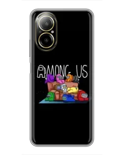 Чехол для Realme C67 с картинкой «Логотип Among Us» Чехол для Realme C67 с картинкой «Логотип Among Us»