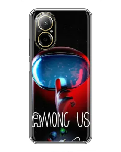 Чехол для Realme C67 с картинкой «Красный импостер — макро» Чехол для Realme C67 с картинкой «Красный импостер — макро»