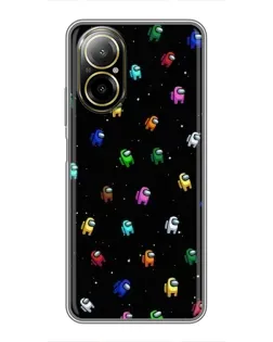 Чехол для Realme C67 с картинкой «Экипаж Among Us»