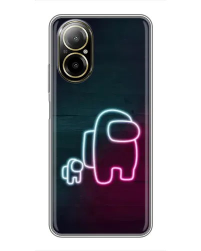 Чехол для Realme C67 с картинкой «Among Us неон-арт» Чехол для Realme C67 с картинкой «Among Us неон-арт»