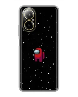 Чехол для Realme C67 с картинкой «Красный Among Us»