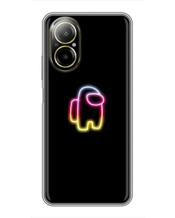 Чехол для Realme C67 с картинкой «Among Us градиент»