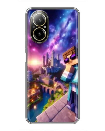 Чехол для Realme C67 с картинкой «Стив и космос»