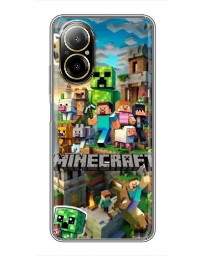 Чехол для Realme C67 с картинкой «Замок Minecraft»