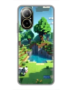Чехол для Realme C67 с картинкой «Minecraft летний день»