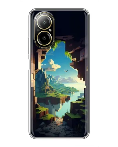 Чехол для Realme C67 с картинкой «Вид из пещеры»