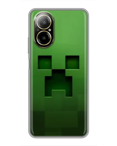 Чехол для Realme C67 с картинкой «Крипер микро-дизайн»