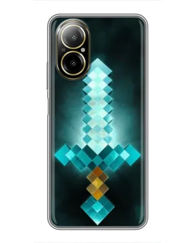 Чехол для Realme C67 с картинкой «Алмазный меч неон»