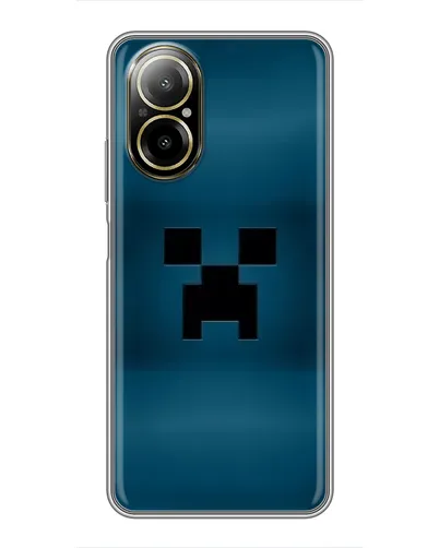 Чехол для Realme C67 с картинкой «Крипер текстура»