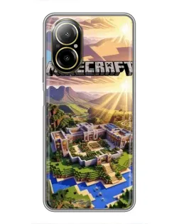 Чехол для Realme C67 с картинкой «Minecraft панорама»