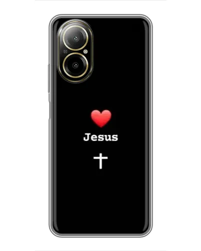 Чехол для Realme C67 с картинкой «Сердце - Jesus» Чехол для Realme C67 с картинкой «Сердце - Jesus»