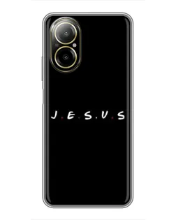 Чехол для Realme C67 с картинкой «Точки веры J.E.S.U.S.»