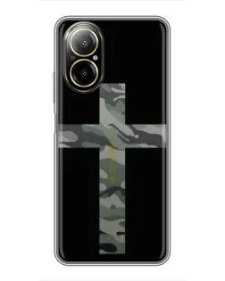 Чехол для Realme C67 с картинкой «Милитари Крест»