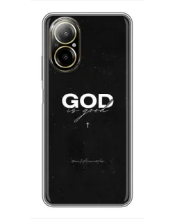 Чехол для Realme C67 с картинкой «GOD — Бог над всем»