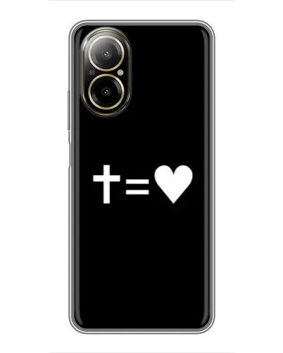 Чехол для Realme C67 с картинкой «Крест и Сердце» Чехол для Realme C67 с картинкой «Крест и Сердце»