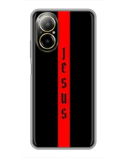 Чехол для Realme C67 с картинкой «Красная линия веры»