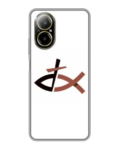 Чехол для Realme C67 с картинкой «Рыба и крест» Чехол для Realme C67 с картинкой «Рыба и крест»
