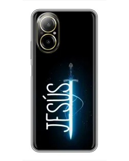 Чехол для Realme C67 с картинкой «Меч Духа Jesus»