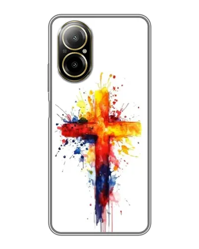 Чехол для Realme C67 с картинкой «Акварельный крест» Чехол для Realme C67 с картинкой «Акварельный крест»