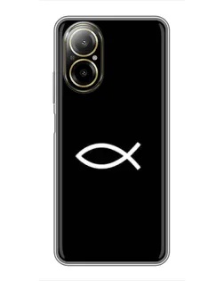 Чехол для Realme C67 с картинкой «Символ рыбы Jesus» Чехол для Realme C67 с картинкой «Символ рыбы Jesus»