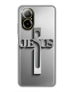 Чехол для Realme C67 с картинкой «Металлический крест Jesus» Чехол для Realme C67 с картинкой «Металлический крест Jesus»