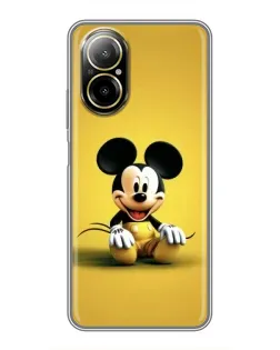 Чехол для Realme C67 с картинкой «Микки на желтом»