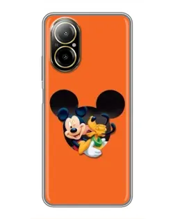 Чехол для Realme C67 с картинкой «Сердце Микки Минни»