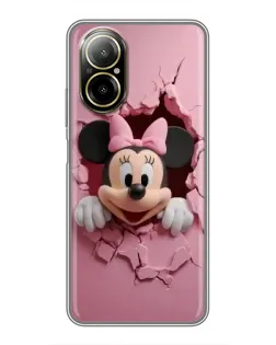 Чехол для Realme C67 с картинкой «Минни сквозь стену»