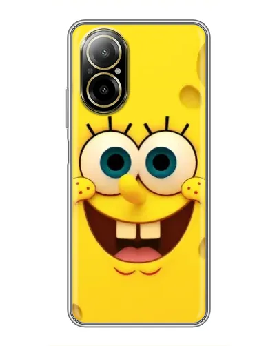 Чехол для Realme C67 с картинкой «Губка Боб улыбка»