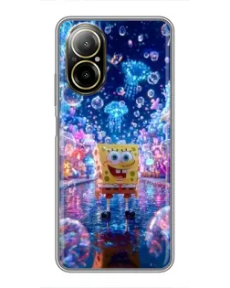 Чехол для Realme C67 с картинкой «Неоновый океан»