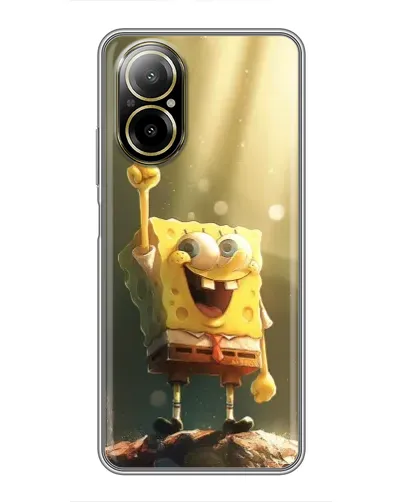 Чехол для Realme C67 с картинкой «Сияющий Спанч Боб»