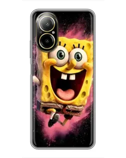 Чехол для Realme C67 с картинкой «Взрывной Спанч Боб»