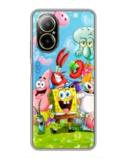 Чохол для Realme C67 з картинкою «Губка Боб та друзі» Чохол для Realme C67 з картинкою «Губка Боб та друзі»