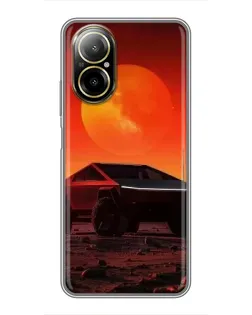 Чохол для Realme C67 з картинкою «Cybertruck на Марсі»