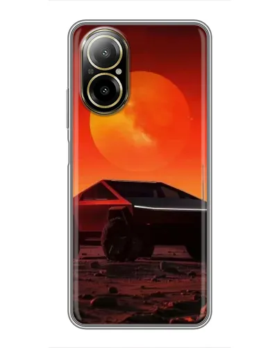 Чехол для Realme C67 с картинкой «Cybertruck на Марсе»