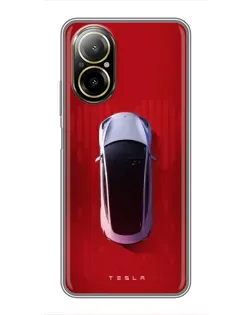 Чохол для Realme C67 з картинкою «Tesla Top View»