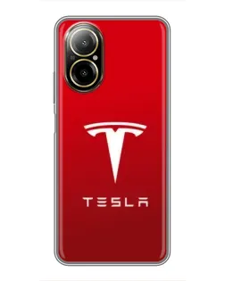 Чохол для Realme C67 з картинкою «Tesla Red Classic»