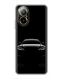 Чохол для Realme C67 з картинкою «Силует Tesla Night»