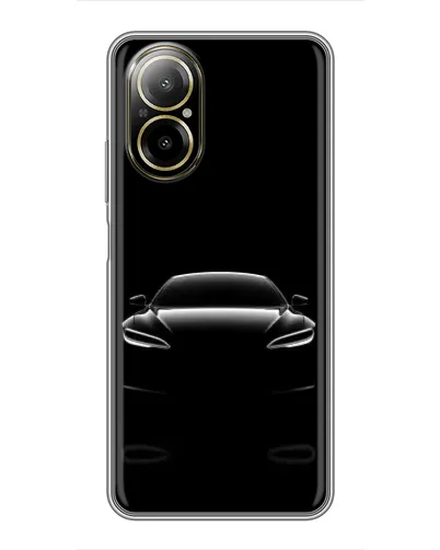 Чехол для Realme C67 с картинкой «Силуэт Tesla Night»