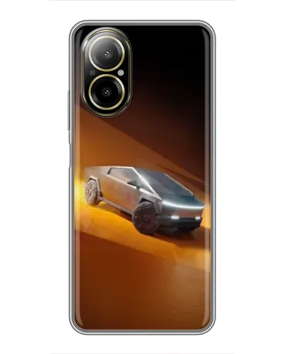 Чехол для Realme C67 с картинкой «Cybertruck в пустыне»