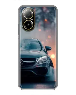 Чохол для Realme C67 з картинкою «Mercedes — нічне місто»