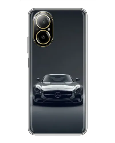 Чехол для Realme C67 с картинкой «Mercedes на черном»