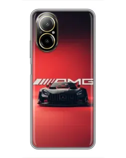 Чехол для Realme C67 с картинкой «Mercedes AMG — красная линия»