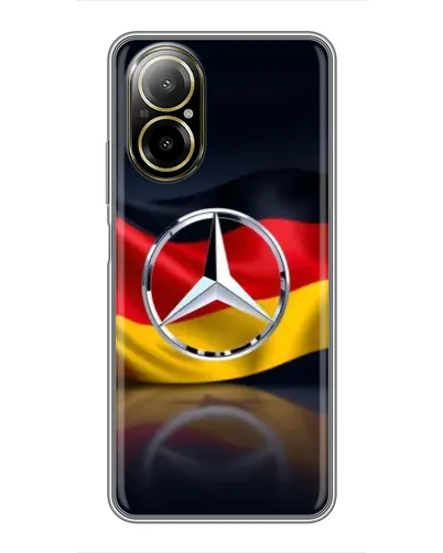Чехол для Realme C67 с картинкой «Mercedes — флаг Германии»